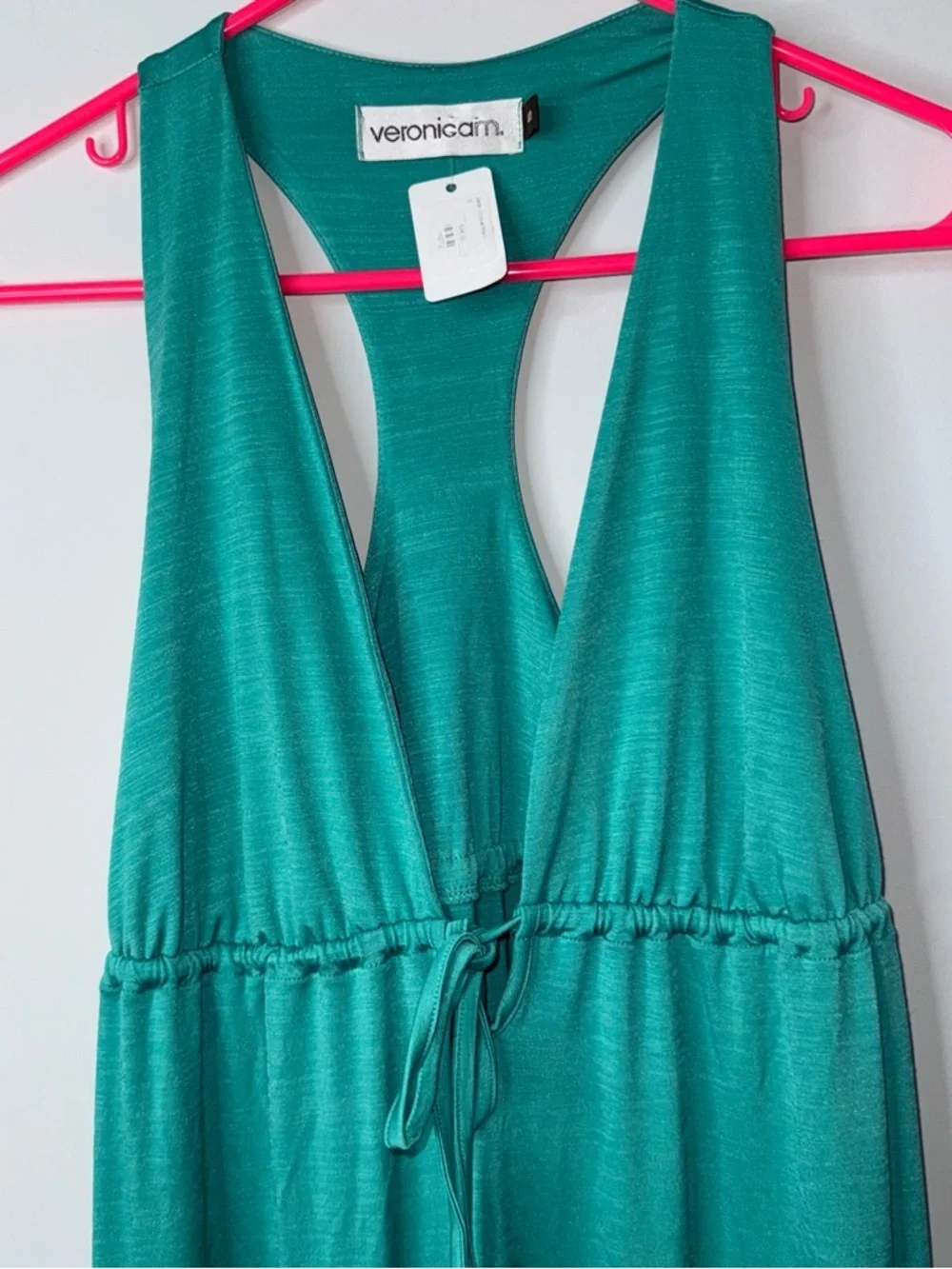 Veronica M Teal Sleeveless Dress with Racerback - Picture 6 of 9